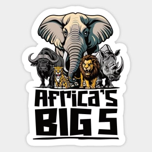 Africa's BIG Five Animals Sticker